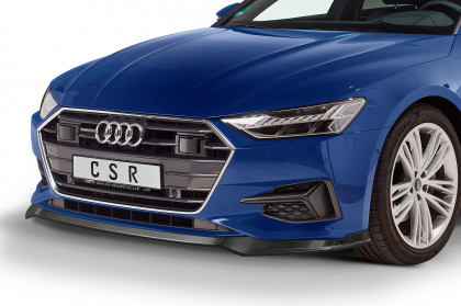 Spoiler pod přední nárazník CSR CUP - Audi Audi A7 C8 18- carbn look lesklý