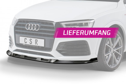 Spoiler pod přední nárazník CSR CUP - Audi Q3 (8U) 14-18 S-line carbon look lesklý