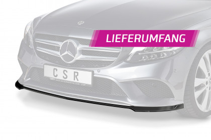 Spoiler pod přední nárazník CSR CUP - Mercedes Benz C W205 18-21 carbon look lesklý 