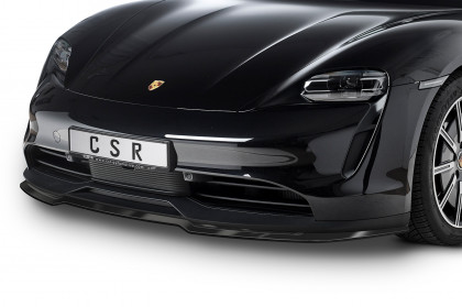 Spoiler pod přední nárazník CSR CUP -  Porsche Taycan / Taycan 4S 19- carbon look lesklý