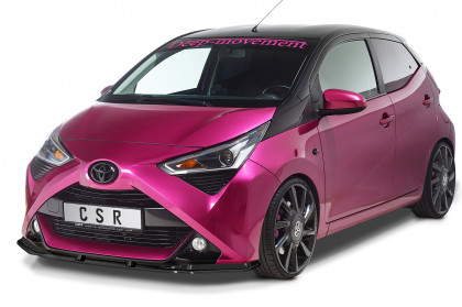 Spoiler pod přední nárazník CSR CUP - Toyota Aygo 2 18- Facelift černý lesklý