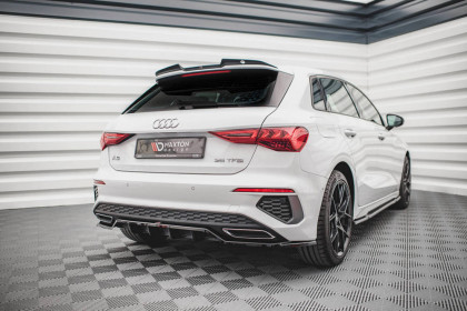 Spoiler zadního nárazníku Audi A3 S-Line Sportback 8Y černý lesklý plast