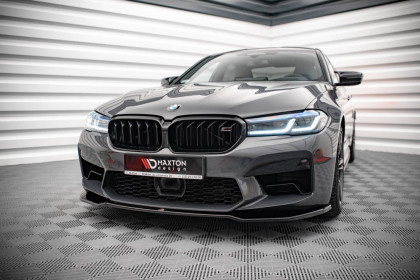 Spojler pod nárazník lipa V.2 BMW M5 F90 Facelift černý lesklý plast