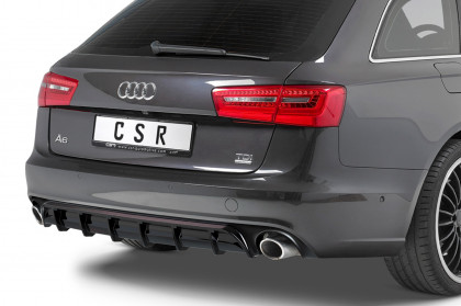 Spoiler pod zadní nárazník CSR - Audi A6 C7 4G Limo / Avant 11-14 černý lesklý