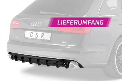 Spoiler pod zadní nárazník CSR - Audi A6 C7 4G Limo / Avant 11-14 černý lesklý