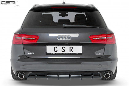 Spoiler pod zadní nárazník CSR - Audi A6 C7 4G Limo / Avant 11-14 carbon look lesklý