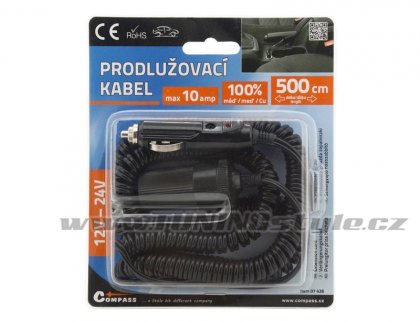 Prodlužovací kabel 12/24V 10A 5m