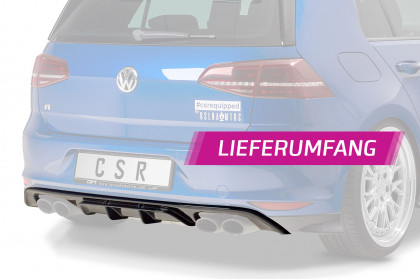 Spoiler pod zadní nárazník CSR - VW Golf 7 R / R-Line 13-17 černý lesklý