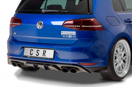 Spoiler pod zadní nárazník CSR - VW Golf 7 R / R-Line 13-17 carbon look lesklý