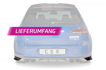 Spoilery zadní boční pod zadní nárazník CSR - VW Golf 7 R / R-Line 13-17 carbon look lesklý