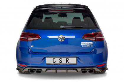 Spoilery zadní boční pod zadní nárazník CSR - VW Golf 7 R / R-Line 13-17 carbon look lesklý