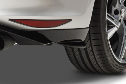 Spoilery zadní boční pod zadní nárazník CSR - VW Golf 7 12-17 černý lesklý