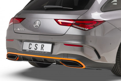 Spoiler střední pod zadní nárazník CSR - Mercedes Benz CLA X118 AMG-Line carbon look lesklý