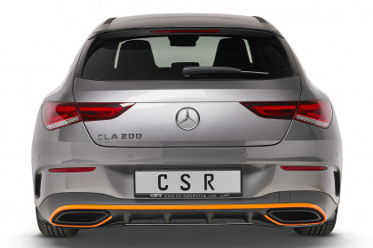 Spoiler střední pod zadní nárazník CSR - Mercedes Benz CLA X118 AMG-Line černý lesklý