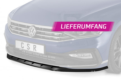 Spoiler pod přední nárazník CSR CUP - VW Passat B8 R-line Typ 3G černý lesklý