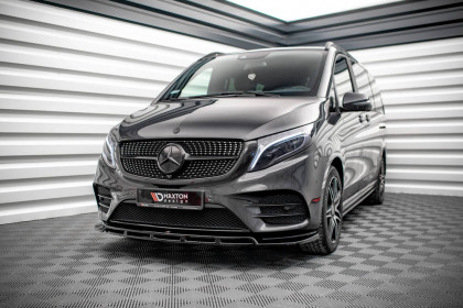 Spojler pod nárazník lipa V.5 Mercedes-Benz V-Class AMG-Line W447 Facelift černý lesklý plast