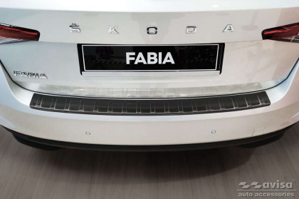 Nerezová ochranná lišta zadního nárazníku Škoda Fabia IV 21- černá