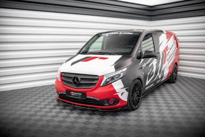 Spojler pod nárazník lipa V.1 Mercedes-Benz Vito W447 Facelift černý lesklý plast