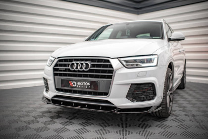 Spojler pod nárazník lipa V.1 Audi Q3 S-Line 8U Facelift černý lesklý plast