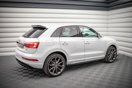 Prahové lišty Audi Q3 S-Line 8U Facelift černý lesklý plast