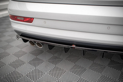 Spoiler zadního nárazníku Audi Q3 S-Line 8U Facelift černý lesklý plast