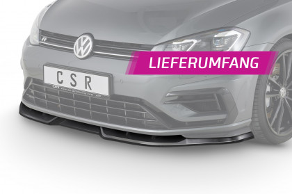 Spoiler pod přední nárazník CSR CUP -VW Golf VII R Facelift černý lesklý