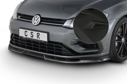 Spoiler pod přední nárazník CSR CUP -VW Golf VII R Facelift carbon look matný