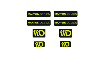 3D logo MaxtonDesign - černo limetková(8ks)
