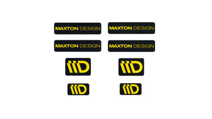3D logo MaxtonDesign - černo žluté (8ks)