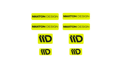3D logo MaxtonDesign - limetkově černé(8ks)