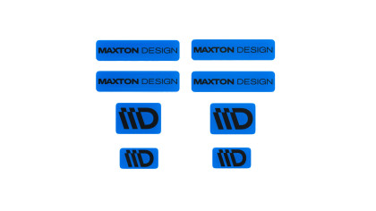3D logo MaxtonDesign - modro černé(8ks)