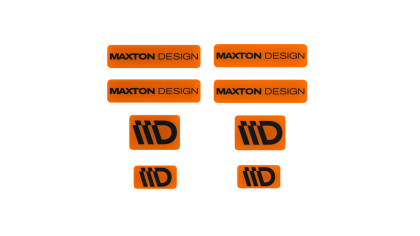 3D logo MaxtonDesign - oranžovo černé(8ks)