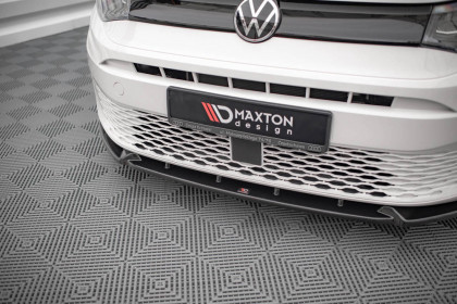 Spojler pod nárazník lipa V.2 Volkswagen Caddy Mk5 černý lesklý plast