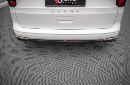 Spoiler zadního nárazníku Volkswagen Caddy Mk5 černý lesklý plast