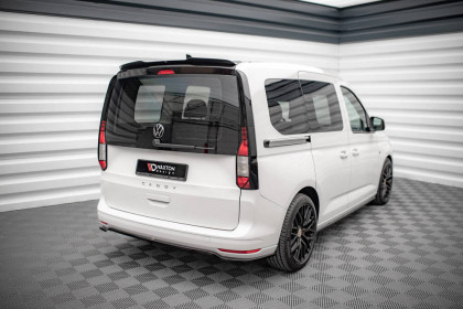 Spoiler zadního nárazníku Volkswagen Caddy Mk5 černý lesklý plast