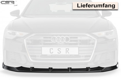 Spoiler pod přední nárazník CSR CUP - Audi A6 C8 4K S-Line / S6 C8 4K černý lesklý