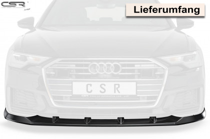 Spoiler pod přední nárazník CSR CUP - Audi A6 C8 4K S-Line / S6 C8 4K carbon look lesklý