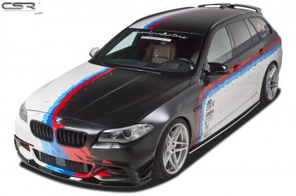 Spoiler pod přední nárazník CSR CUP - BMW 5 F10 / F11 M-Paket carbon look lesklý