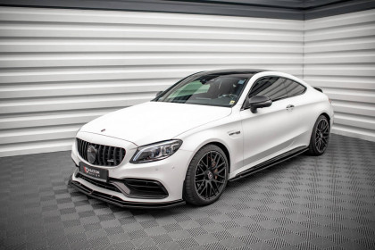 Prahové lišty V.1 Mercedes-AMG C 63AMG Coupe C205 Facelift černý lesklý plast