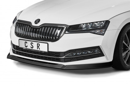 Spoiler pod přední nárazník CSR CUP - Škoda Superb III 19- (Typ 3V)  - carbon look lesklý