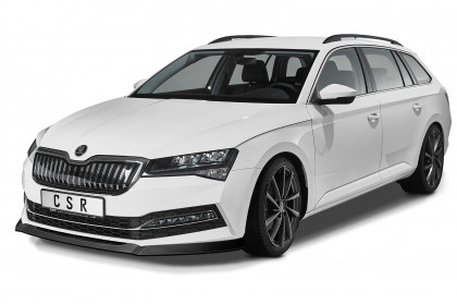 Spoiler pod přední nárazník CSR CUP - Škoda Superb III 19- (Typ 3V)  - carbon look lesklý