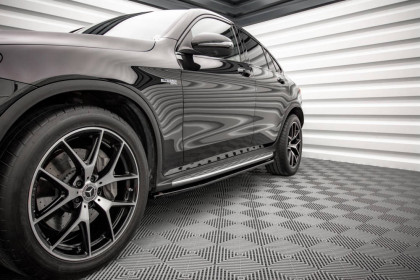 Prahové lišty Mercedes-Benz GLC Coupe AMG-Line C253 Facelift černý lesklý plast