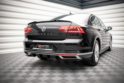 Prodloužení spoileru Volkswagen Passat Sedan B8 Facelift černý lesklý plast