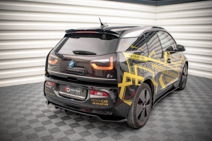 Spoiler zadního nárazníku BMW i3 Mk1 Facelift s křídélky černý lesklý plast