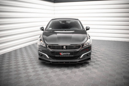 Spojler pod nárazník lipa V.1 Peugeot 508 GT Mk1 Facelift černý lesklý plast