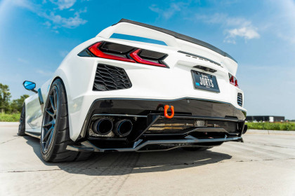 Spoiler zadního nárazníku Chevrolet Corvette C8 černý lesklý plast