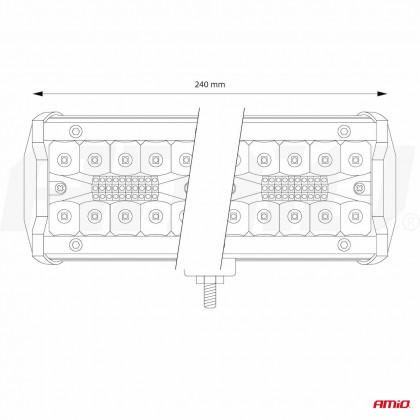 LED pracovní světlo 60LED FLAT- AWL20