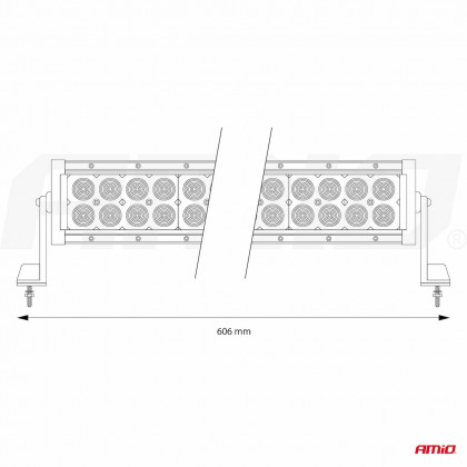 Panelové LED pracovní světlo 40LED COMBO- AWL24