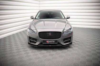 Spojler pod nárazník lipa V.1 Jaguar XF R-Sport Mk2 černý lesklý plast