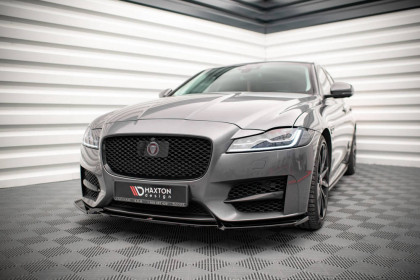 Spojler pod nárazník lipa V.2 Jaguar XF R-Sport Mk2 černý lesklý plast